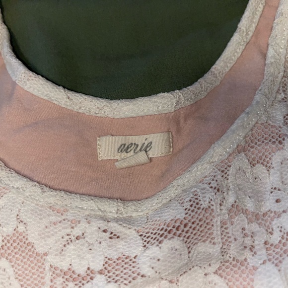 White lace aerie bodycon dress - Picture 3 of 4